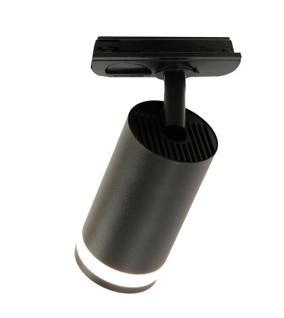 FOCO CARRIL DIVO GU10 NEGRO TRIFASICO